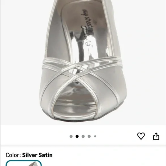 Easy Street Women's Metallic Silver Heels - Picture 3 of 3